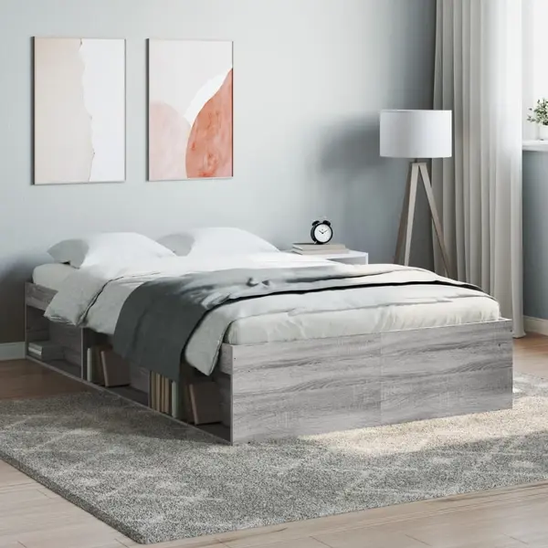 Gossi cadru de pat, sonoma gri, 120 x 200 cm