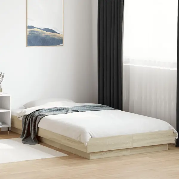 Gossi cadru de pat, stejar sonoma, 100x200 cm, lemn prelucrat