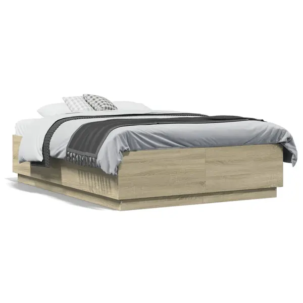 Gossi cadru de pat, stejar sonoma, 120x190 cm, lemn prelucrat
