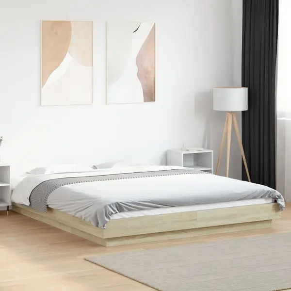 Gossi cadru de pat, stejar sonoma, 150x200 cm, lemn prelucrat