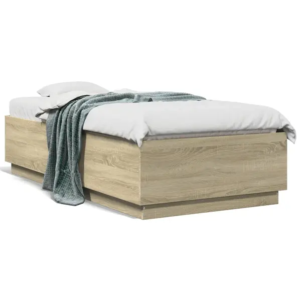Gossi cadru de pat, stejar sonoma, 75x190 cm, lemn prelucrat