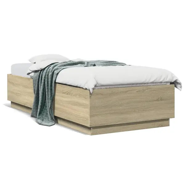 Gossi cadru de pat, stejar sonoma, 90x200 cm, lemn prelucrat