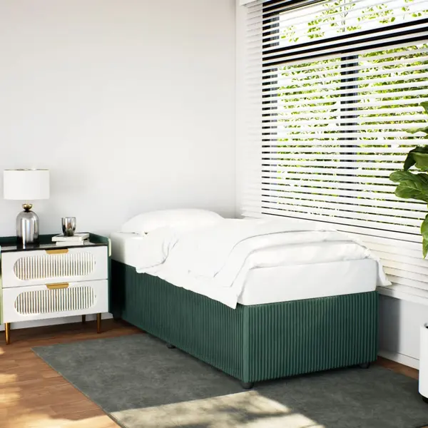 Gossi cadru de pat, verde inchis, 80x200 cm, catifea