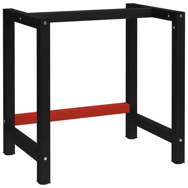 Gossi cadru metalic banc de lucru, 80x57x79 cm, negru si rosu