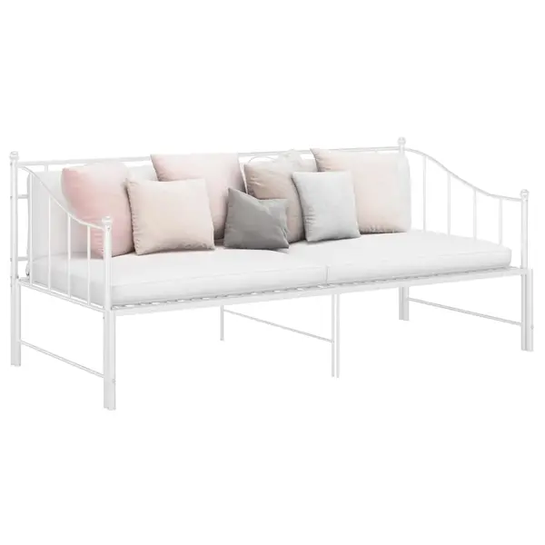 Gossi cadru pat canapea extensibila, alb, 90x200 cm, metal