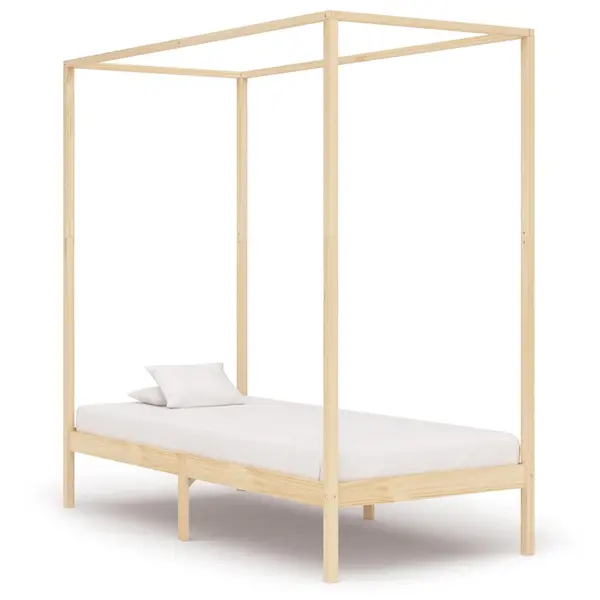 Gossi cadru pat cu baldachin, 100x200 cm, lemn masiv de pin