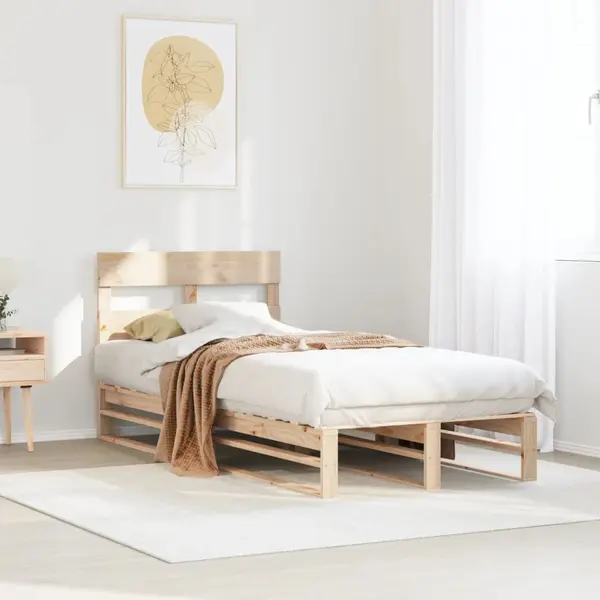 Gossi cadru pat fara saltea, 90x190 cm, lemn masiv de pin