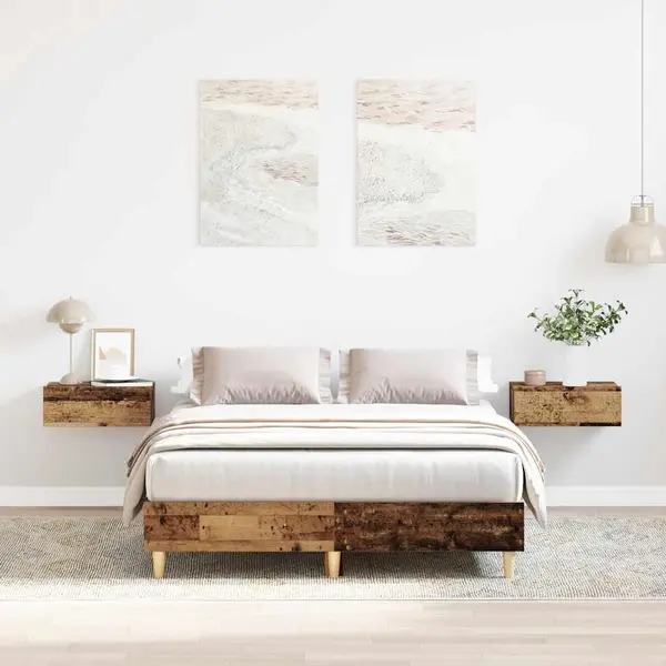 Gossi cadru pat fara saltea lemn vechi 120x200 cm lemn prelucrat