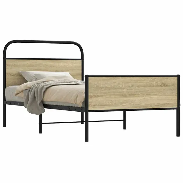 Gossi cadru pat fara saltea stejar sonoma, 90x190 cm, lemn prelucrat