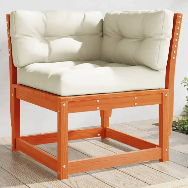 Gossi canapea coltar cu perne de gradina, maro, 73x73x78 cm lemn pin