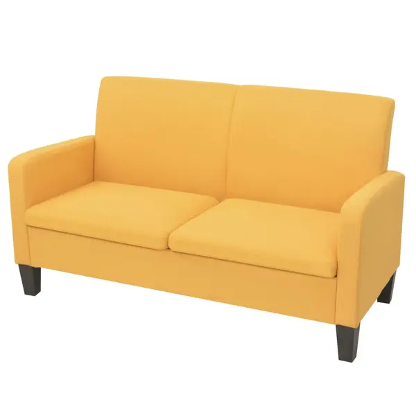 Gossi canapea cu 2 locuri, 135 x 65 x 76 cm, galben