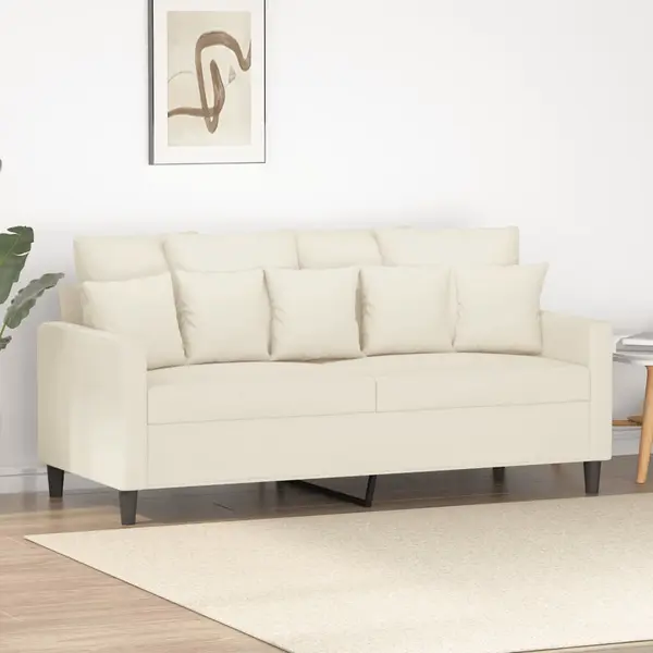 Gossi canapea cu 2 locuri, crem, 140 cm, catifea