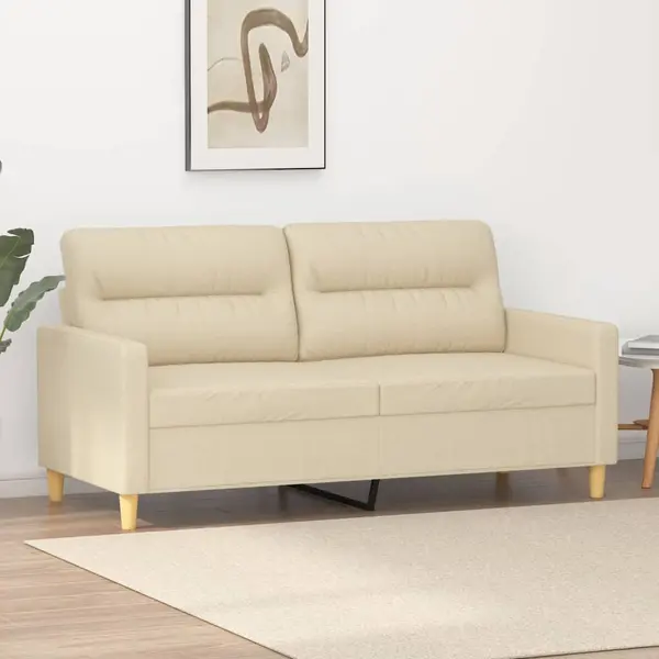 Gossi canapea cu 2 locuri, crem, 140 cm, material textil