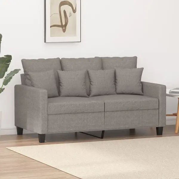 Gossi canapea cu 2 locuri, gri taupe, 120 cm, material textil
