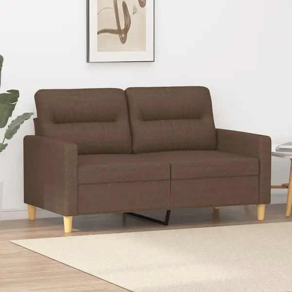 Gossi canapea cu 2 locuri, maro, 120 cm, material textil