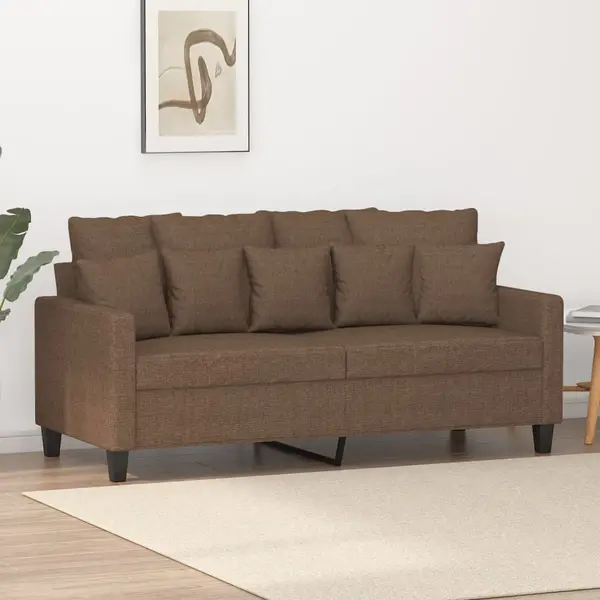 Gossi canapea cu 2 locuri, maro, 140 cm, material textil