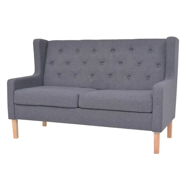 Gossi canapea cu 2 locuri, material textil, gri