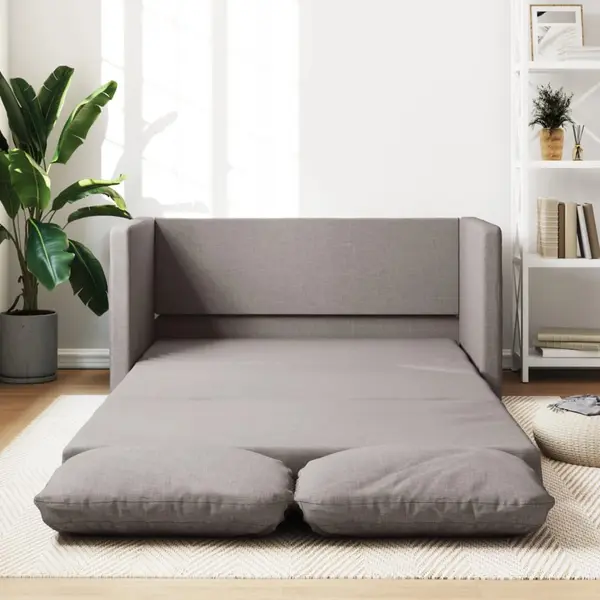 Gossi canapea extensibila 2 in 1, gri taupe, 112x174x55 cm, textil