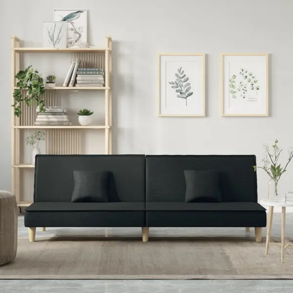 Gossi canapea extensibila, negru, material textil
