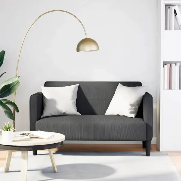 Gossi canapea lovesea gri inchis 109 cm tesatura velur