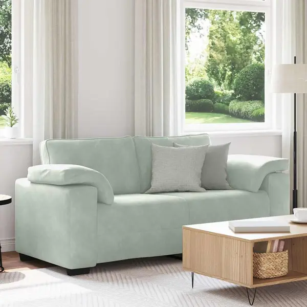 Gossi canapea loveseat gri deschis 140 cm catifea