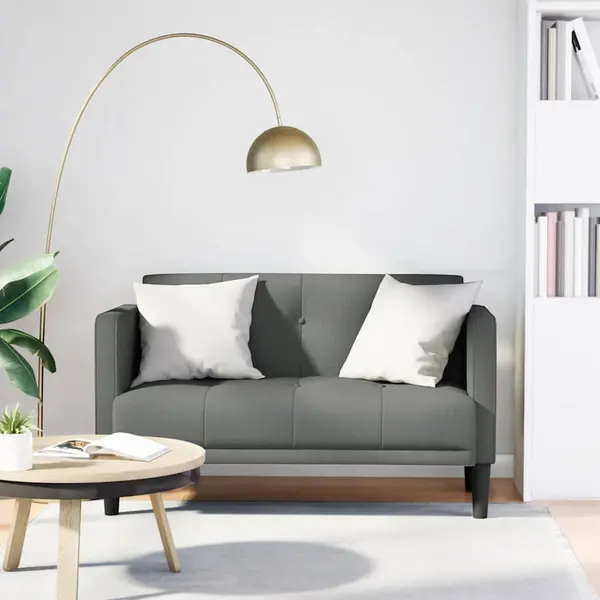 Gossi canapea loveseat, gri inchis, 111 cm, textil