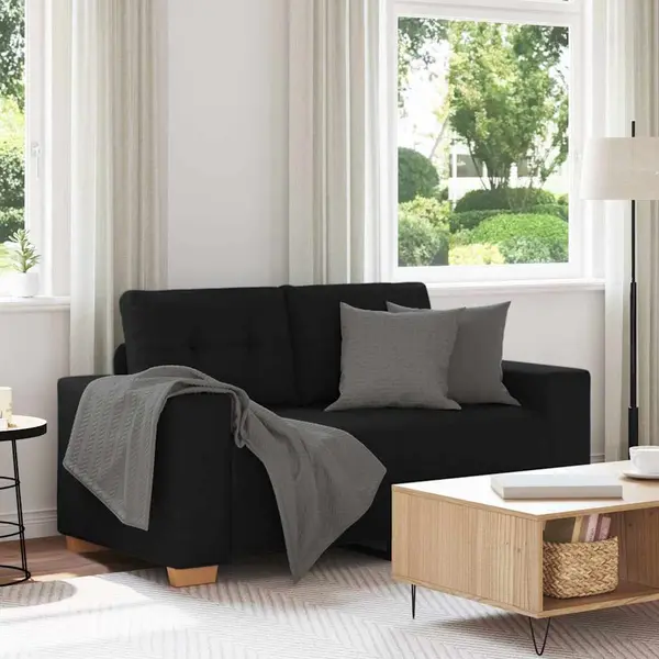 Gossi canapea loveseat negru 120 cm stofa