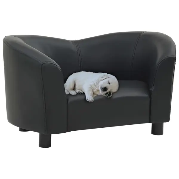Gossi canapea pentru caini, negru, 67x41x39 cm, piele ecologica