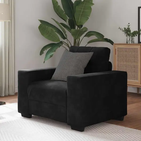 Gossi canapea scaun negru 60 cm catifea