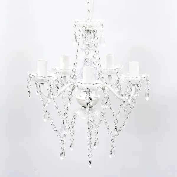Gossi candelabru, 5 becuri, transparent