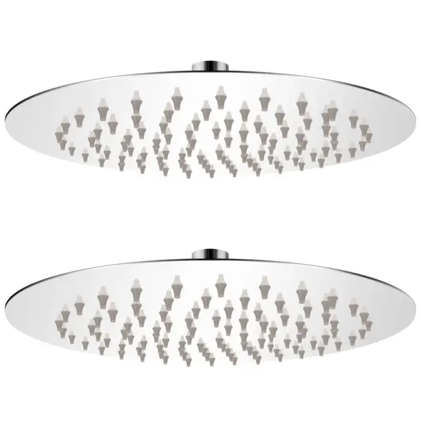 Gossi cap de dus tip ploaie, 2 buc., Ø 20 cm, otel inoxidabil