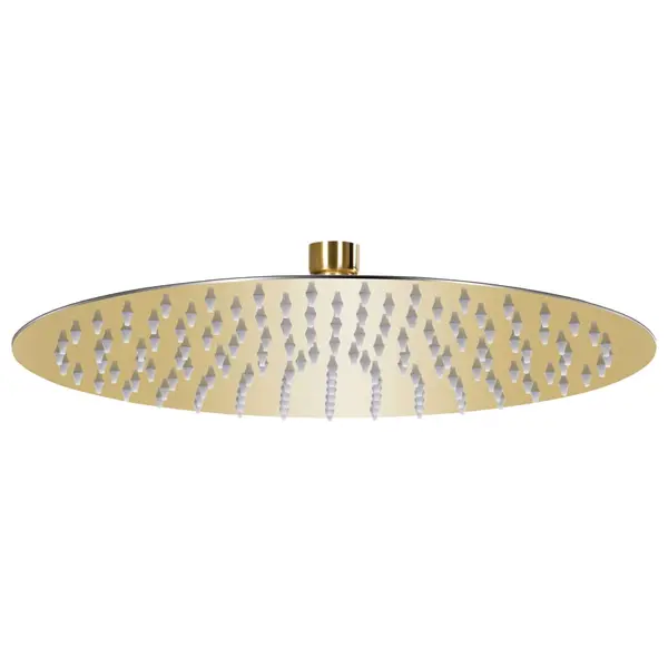 Gossi cap de dus tip ploaie rotund, auriu, 30 cm, otel inoxidabil