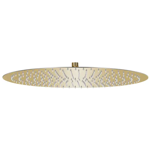 Gossi cap de dus tip ploaie rotund, auriu, 50 cm, otel inoxidabil