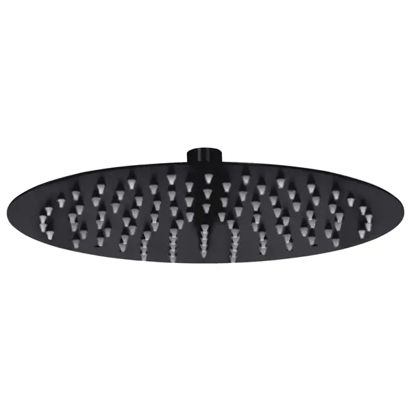 Gossi cap de dus tip ploaie rotund, negru, 25 cm, otel inoxidabil