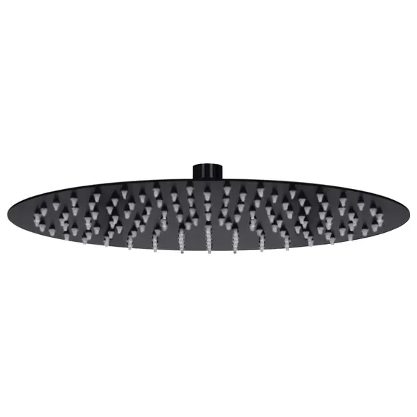 Gossi cap de dus tip ploaie rotund, negru, 30 cm, otel inoxidabil