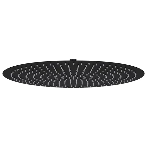 Gossi cap de dus tip ploaie rotund, negru, 50 cm, otel inoxidabil