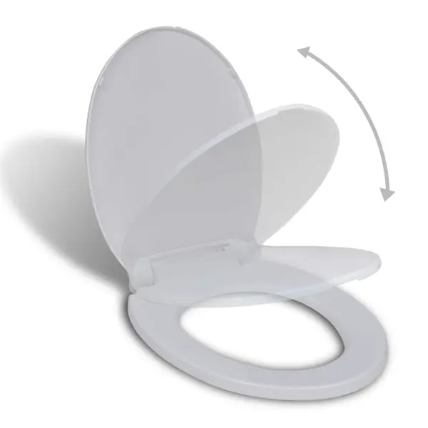 Gossi capac wc cu inchidere silentioasa, alb, oval