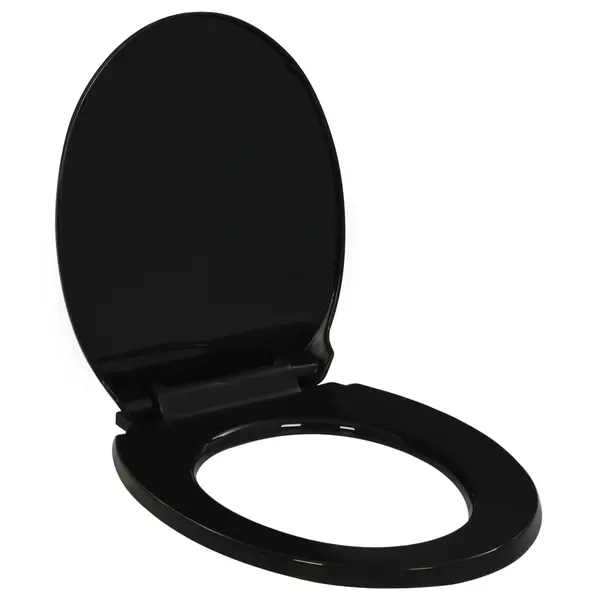 Gossi capac wc cu inchidere silentioasa, eliberare rapida, negru