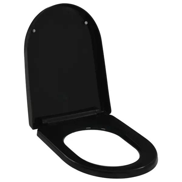 Gossi capac wc cu inchidere silentioasa, eliberare rapida, negru
