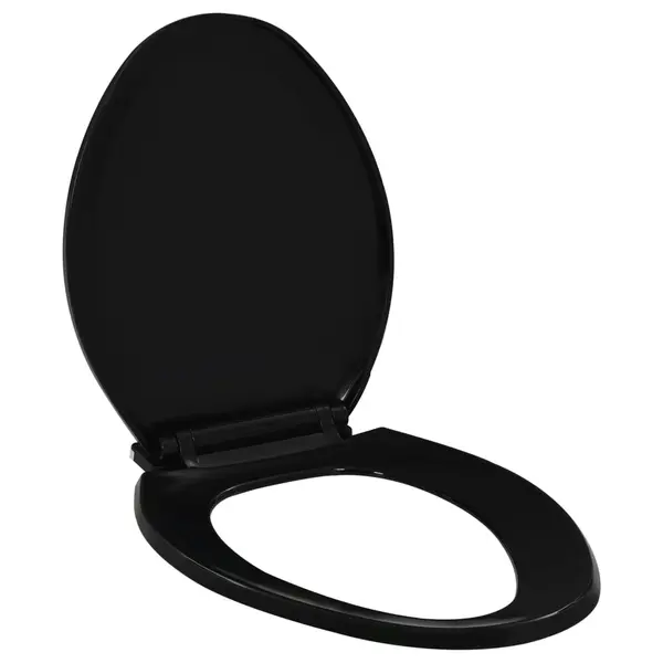 Gossi capac wc cu inchidere silentioasa, eliberare rapida, negru
