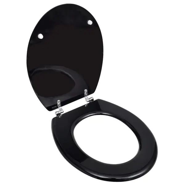 Gossi capac wc, negru, mdf, model simplu