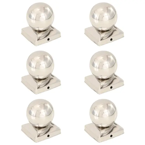 Gossi capace stalpi tip glob, 6 buc., 91 x 91 mm, otel inoxidabil