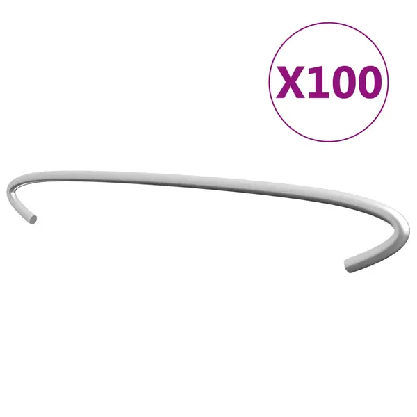 Gossi carlige pentru gabioane, 100 buc., otel galvanizat, 40 cm