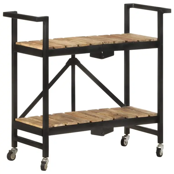 Gossi carucior de bucatarie, 87x36x81 cm, lemn masiv de mango