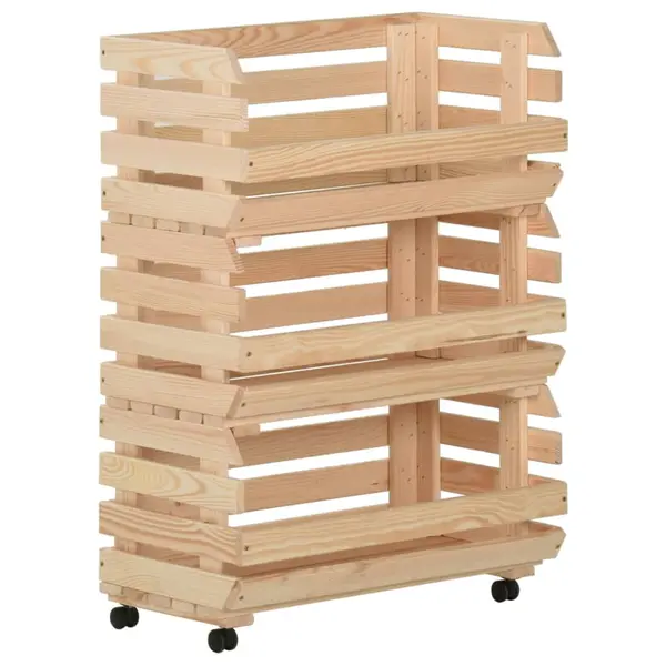 Gossi carucior pentru legume, 57x30x80 cm, lemn de pin