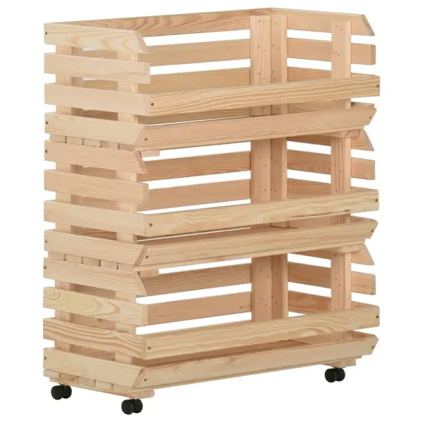 Gossi carucior pentru legume, 77x30x80 cm, lemn de pin