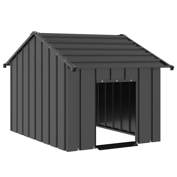 Gossi casa pentru caini cu acoperis 83x130x85 cm otel galvanizat