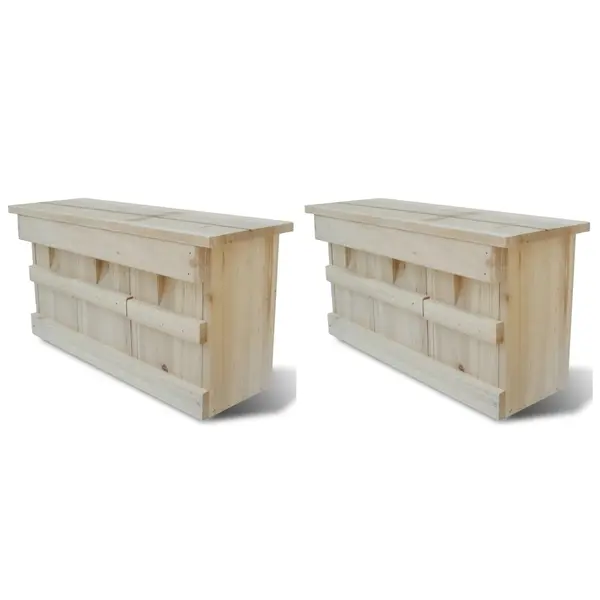 Gossi case de vrabii, 2 buc., 44 x 15,5 x 21,5 cm, lemn