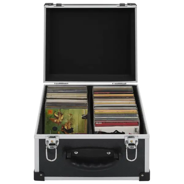 Gossi caseta pentru 40 cd-uri, negru, aluminiu abs
