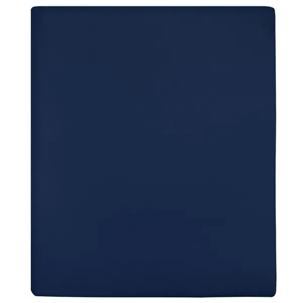 Gossi cearsaf de pat cu elastic, 2 buc, bleumarin, 160x200 cm, bumbac